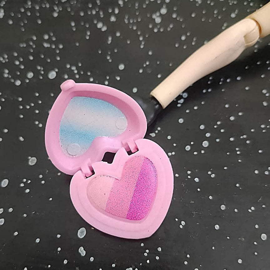 Barbie Doll Accessories Heart Shaped Blush On / Eyeshadow Makeup Palette